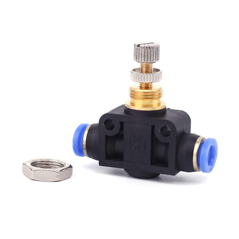 [Australia - AusPower] - SNS SPA5/16 Union Straight Speed Controller - 5/16" Tube OD Air Flow Control Valve with Push-to-Connect Fitting（10 PCS） SPA 