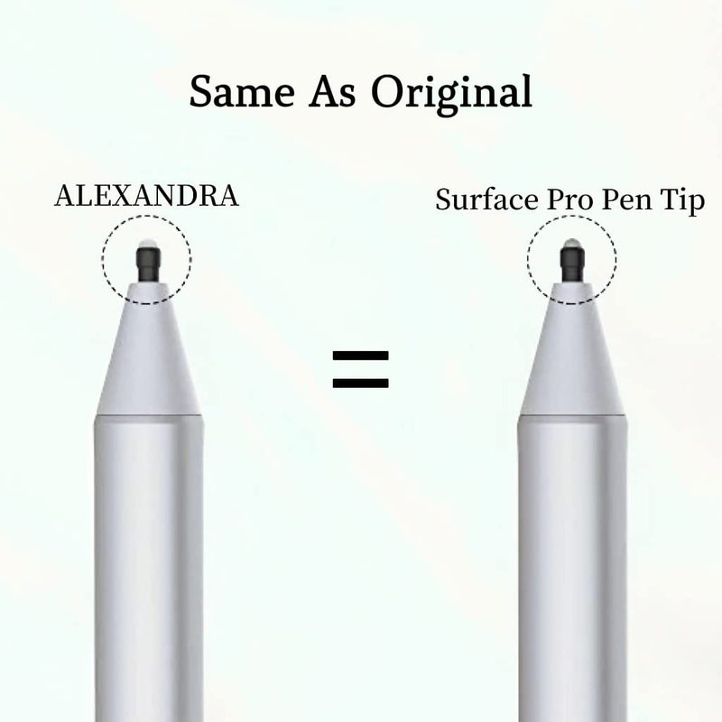 [Australia - AusPower] - Alexandra Original Surface Pen Tips Replacement (3 × HB, Default Tip) for 2017 Microsoft Surface Pen( Model 1776), Surface Pro 4 Pen 