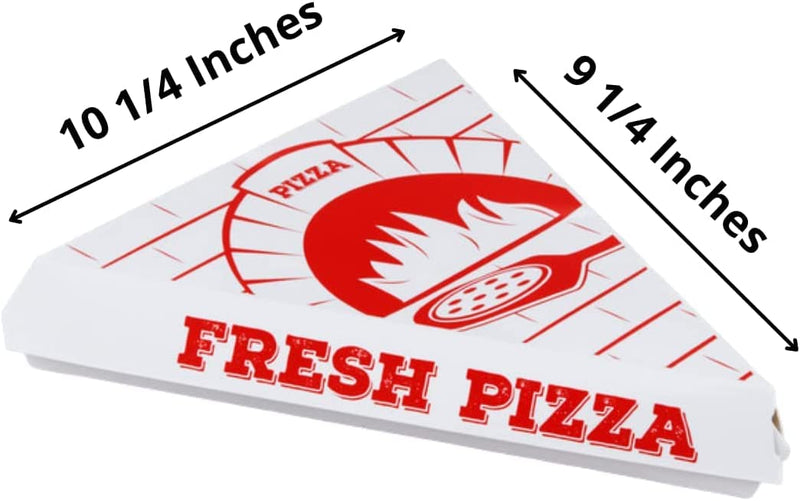 [Australia - AusPower] - White Clay Coated Clamshell Pizza Slice Boxes Fresh Pizza Print - 20 Pack. 