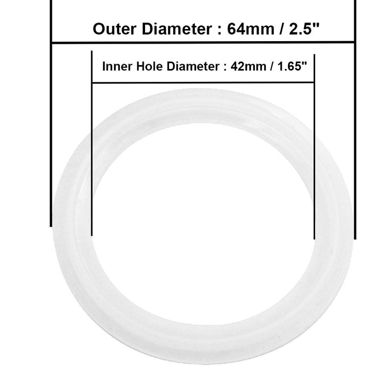 [Australia - AusPower] - DERNORD Silicone Gasket Tri-clover (Tri-clamp) O-Ring - 2 Inch (Pack of 10) Pack of 10 
