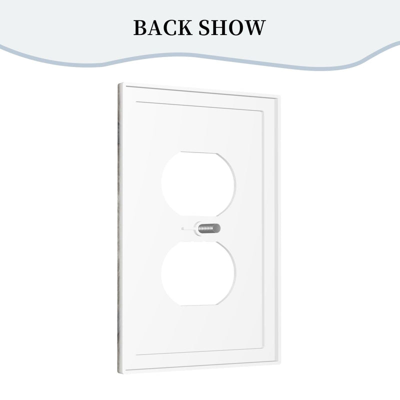 [Australia - AusPower] - Outlet Cover 1 Gang Old Distressed Barn Door Gray Natural Grey Wood Grain Light Switch Cover Single Duplex Wall Plate Covers Switchplate Covers Electrical Faceplate For Country Bedroom Decor(2 PACK) 1 Gang Duplex(2 pack) 