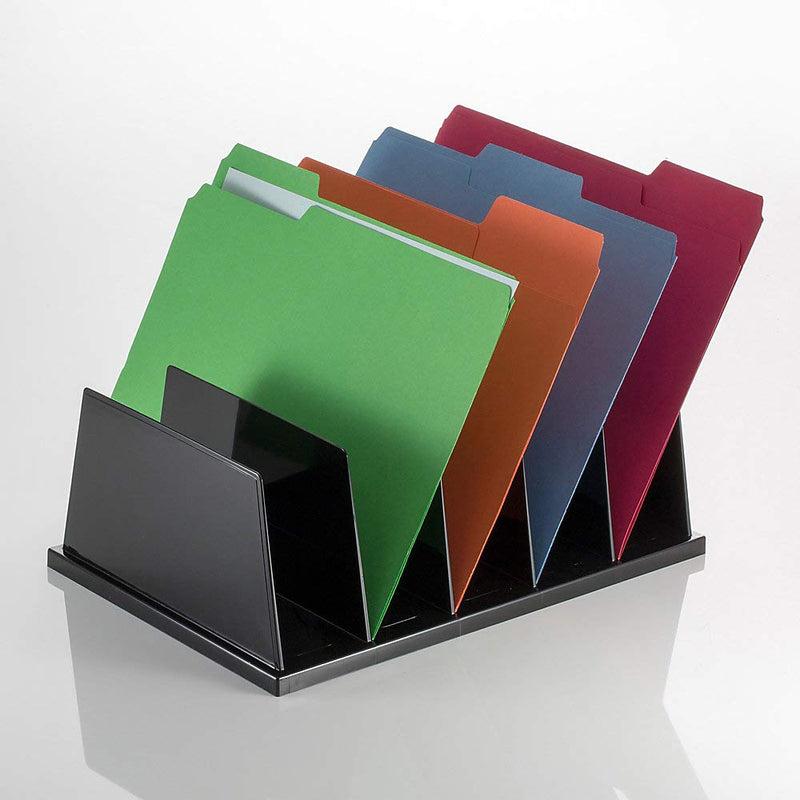 [Australia - AusPower] - Officemate Large Sorter, 5 Compartments, 9 x 13 1/2 x 5 Inches, Black (21222) 
