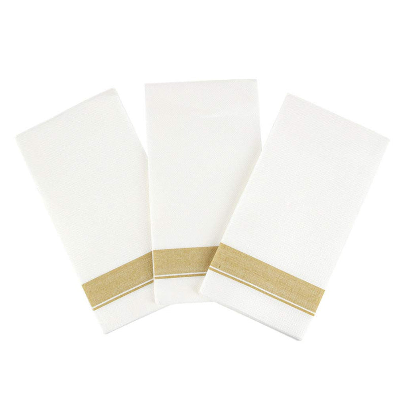 [Australia - AusPower] - Paper Dinner Napkins | Gold Border | 50 Pcs. 