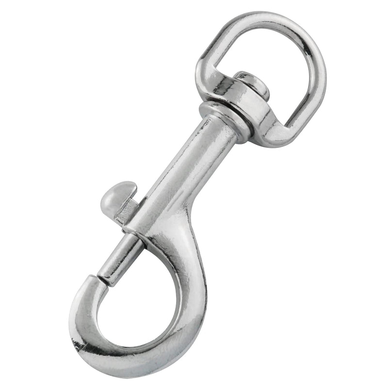 [Australia - AusPower] - ZZLZX 4PCS Stainless Steel Swivel Eye Bolt Flagpole Snap Hook, Flag Snap Clips for Rope, Flagpole, Outdoor Carabiner, Dog Chain, Leather Craft, Sling Rope Spring End Accessories, Silver 
