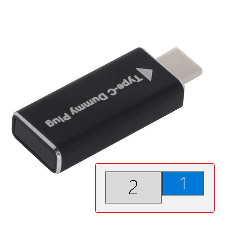 [Australia - AusPower] - CY USB-C Type-C Adapter Virtual Display Adapter Type-C USB-C DDC EDID Dummy Plug Headless Ghost Display Emulator 1920x1080p@60Hz 