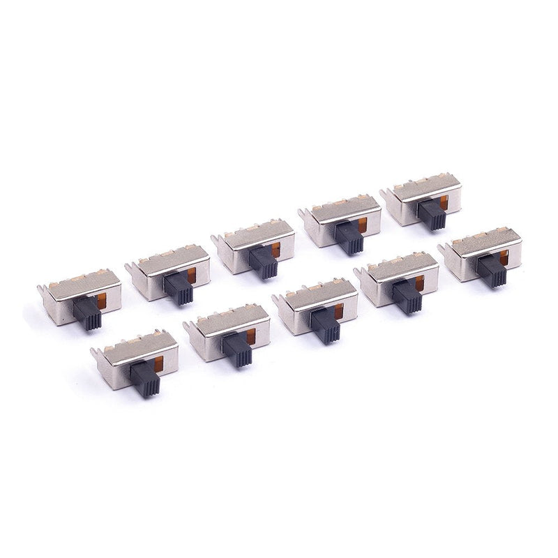 [Australia - AusPower] - Cylewet 10Pcs 12mm Vertical Slide Switch SPDT 1P2T with 3 Pins PCB Panel for Arduino (Pack of 10) CYT1016 