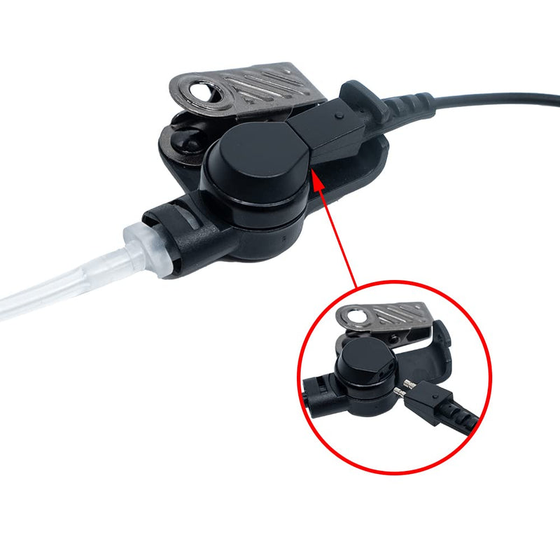 [Australia - AusPower] - Klykon 2 Wire Covert Acoustic Tube Surveillance Earpiece Headset Mic PTT Kit for Motorola XTS2500 XTS5000 XTS3000 XTS1500 Two Way Radio Walkie Talkie 