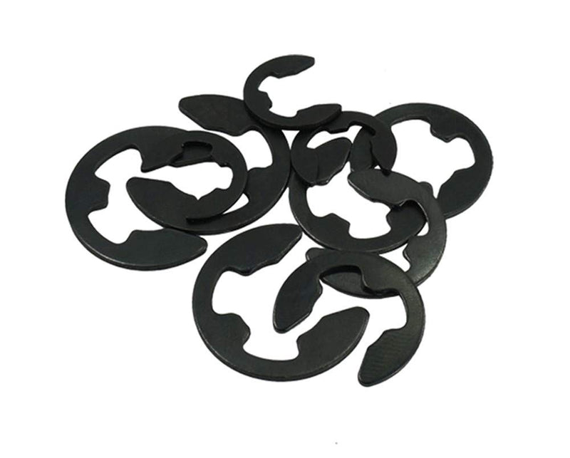 [Australia - AusPower] - Guard4U 320Pcs 10-Size Black Alloy Steel E-Clip Circlip External Retaining Ring Assortment Set 