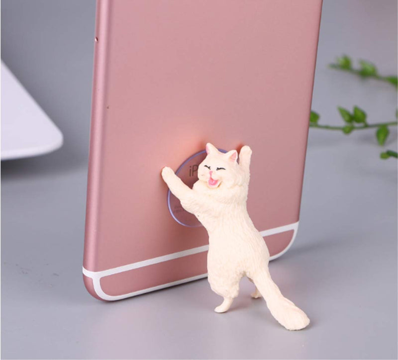 [Australia - AusPower] - JBBERTH 6 Pack Different Cats Smart Phone Sucker Holder Cute Cat Support Resin Cell Phone Holder Stand Sucker Tablets Desk Sucker Smartphone Holder。 