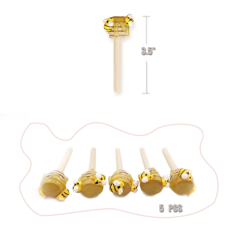 [Australia - AusPower] - 5 PCS Honey Dipper with Faux Honey Mini Bee Tiered Tray Decor Spring Summer Farmhouse Kitchen Display 