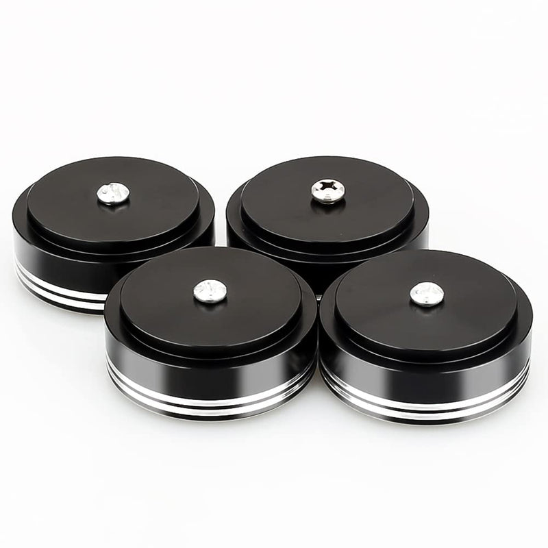 [Australia - AusPower] - Audiocrast IF3917B HiFi Speaker Isolation Feet Pads 4PCs Aluminum 39x17mm Black Speaker Shock Absorber Vibration Dampener Floor Protector Resonance Reducer for Audio Subwoofer CD DVD Amplifier DAC IF3917 