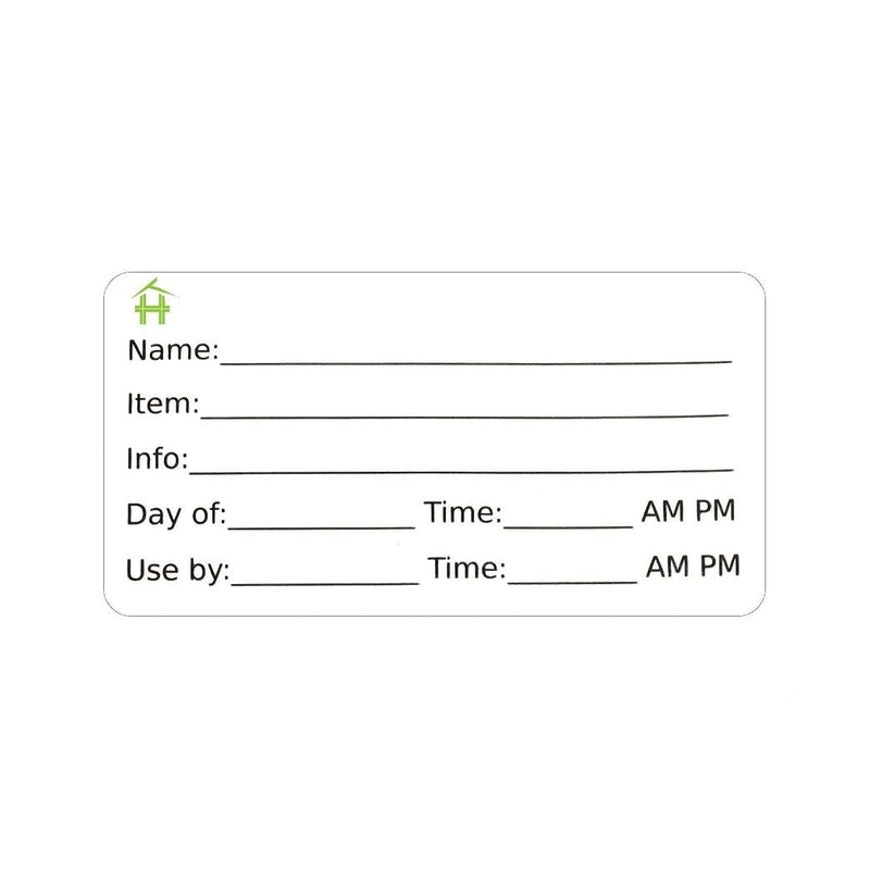 [Australia - AusPower] - 500 Food Labels - Removable Stickers with Large Writable Surface - Peel Clean With No Glue Residue - Great for Meal Preparation, Leftovers Labeling, on Bottles, Pans, Plastic and Other Containers 