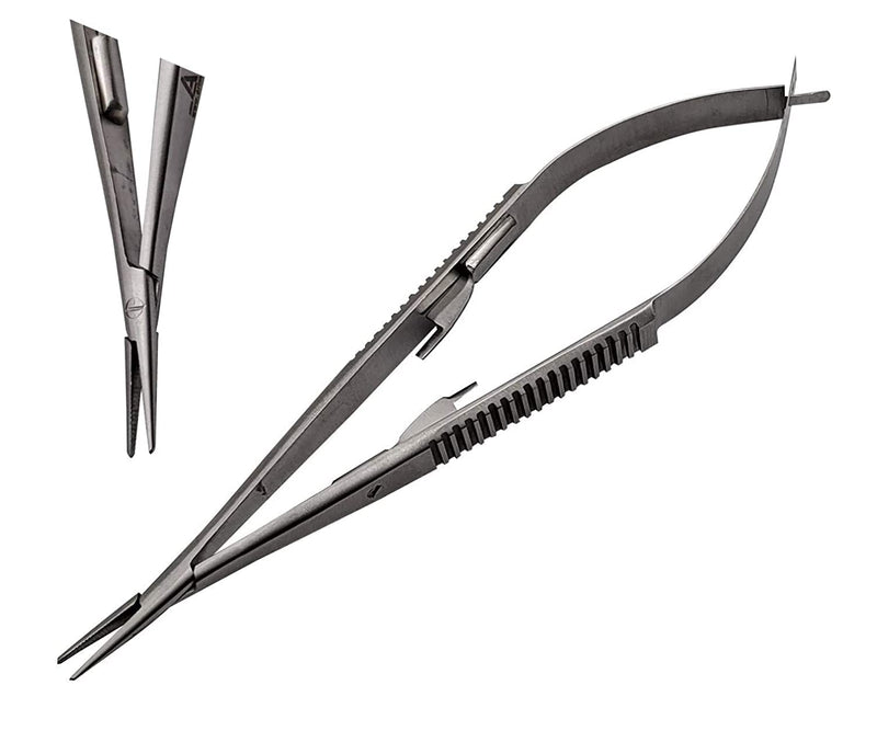 [Australia - AusPower] - 3 pcs Castroviejo Needle Holder 5.5 inches Straight with Lock | Dental Medical Ortho Surgical Needle Holder Locking | Veterinary Suture Restorative | by Artman instruments 