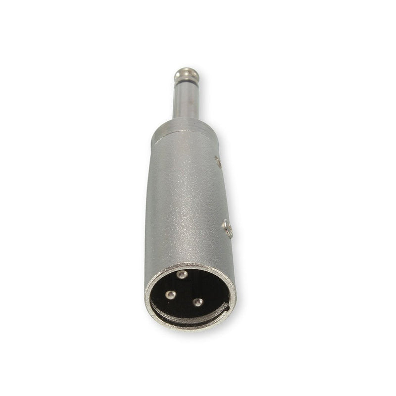 [Australia - AusPower] - HTTX XLR to 6.35mm Adapter, Mono 1/4" 6.35mm Male to XLR Male Connector Professional Metal Construction Mic Jack Plug Converter (2 Pack) 