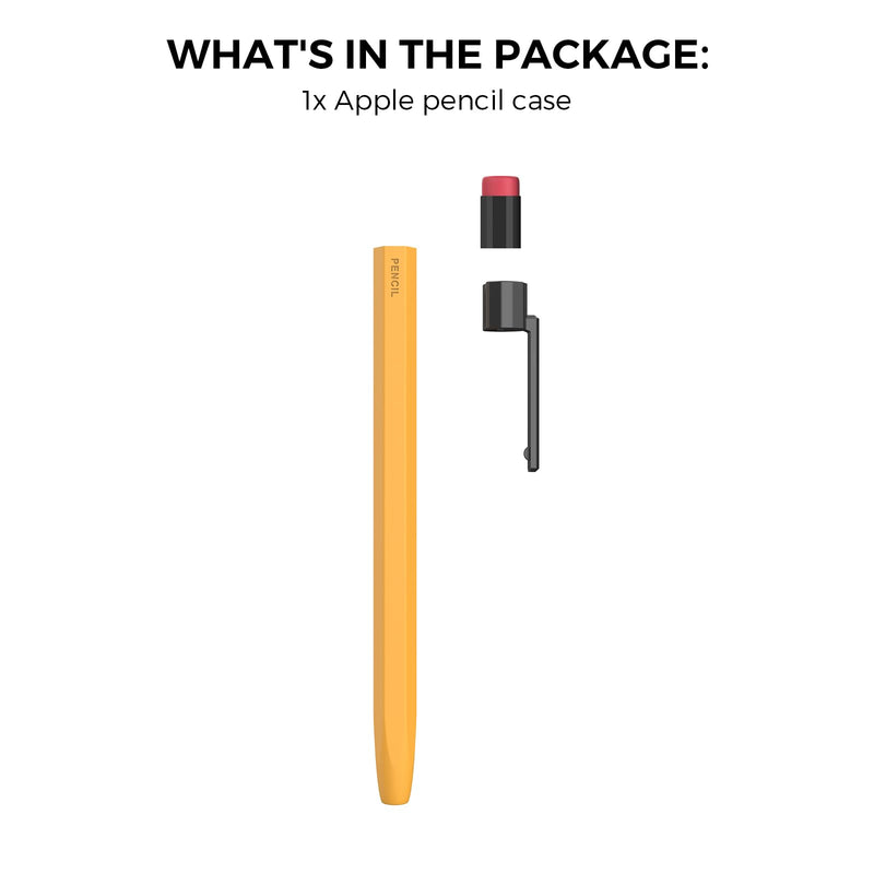 [Australia - AusPower] - TRONWIN Pencil Case for Apple Pencil 1st Generation Sleeve Silicone Protective Cover Skin with Sturdy Clip Compatible with Charger Adapter【NOT Included】 and Apple Pencil 1st Generation 