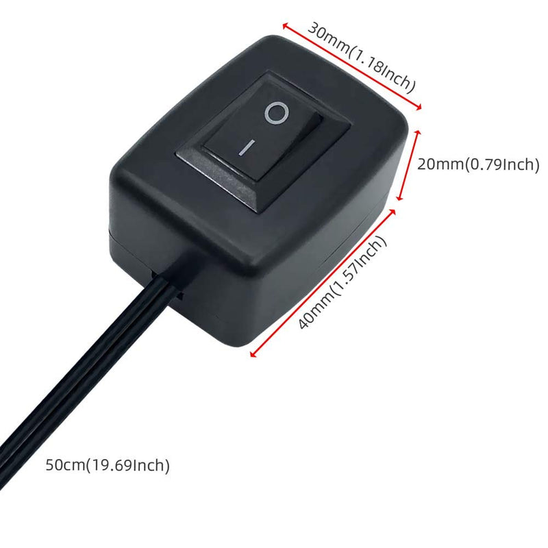 [Australia - AusPower] - DXX 2pcs Car Rocker Switch ON/Off Double-Sided Adhesive Installation Surface Mount Button Switch Used for Automotive Lighting Power Switches LED Light Strip Fog Lamp Daytime Running Light 2pcs Rocker Switch 