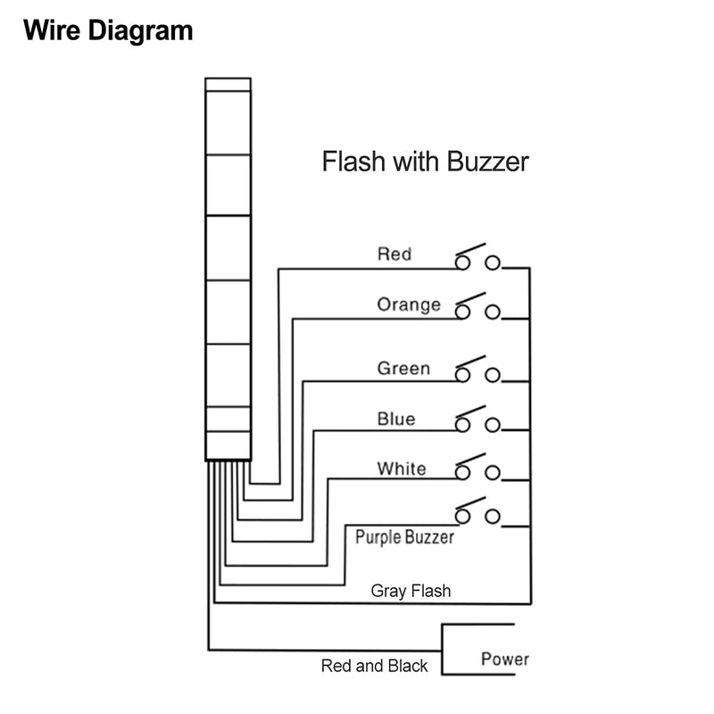 [Australia - AusPower] - Baomain Industrial Signal Light Column LED Alarm Round Tower Light Indicator Flash Light Warning Light Buzzer Red Green Yellow AC 110V 