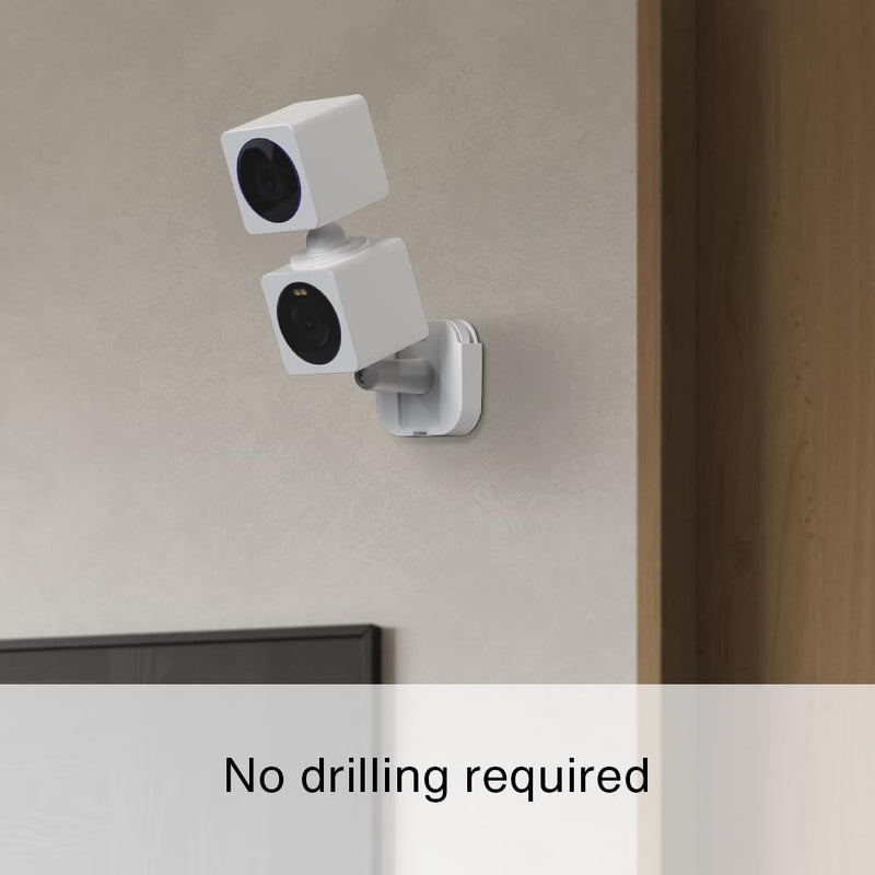[Australia - AusPower] - Holicfun Adhesive Mount for Wyze Cam OG and Wyze Cam OG Telephoto (White, 2-Pack) 