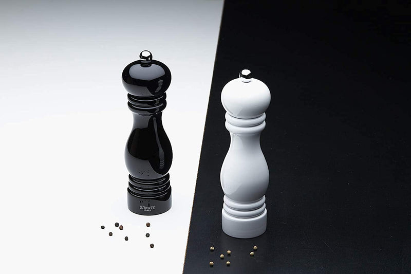 [Australia - AusPower] - Bisetti Sorrento 7.5 Inch Black Lacquered Beechwood Pepper Mill With Adjustable Grinder 