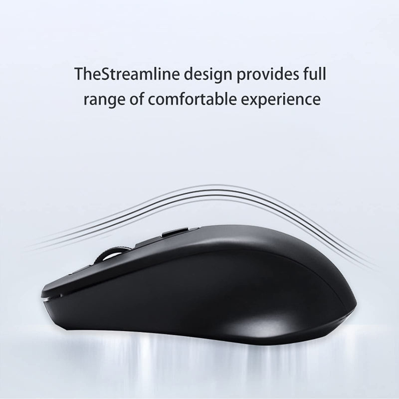 [Australia - AusPower] - Wireless Mouse, 2.4G Portable Optical Quiet Wireless Computer Mouse with USB Receiver and Type C Adapter, 3 Adjustable DPI Levels , for PC, Desktop, Laptop, Windows Computer, MacBook 