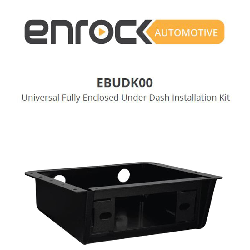 [Australia - AusPower] - Enrock EBUDK00 Universal Car Stereo Fully Enclosed Under Dash/Overhead Installation Mounting Kit for DIN Radio Receiver 