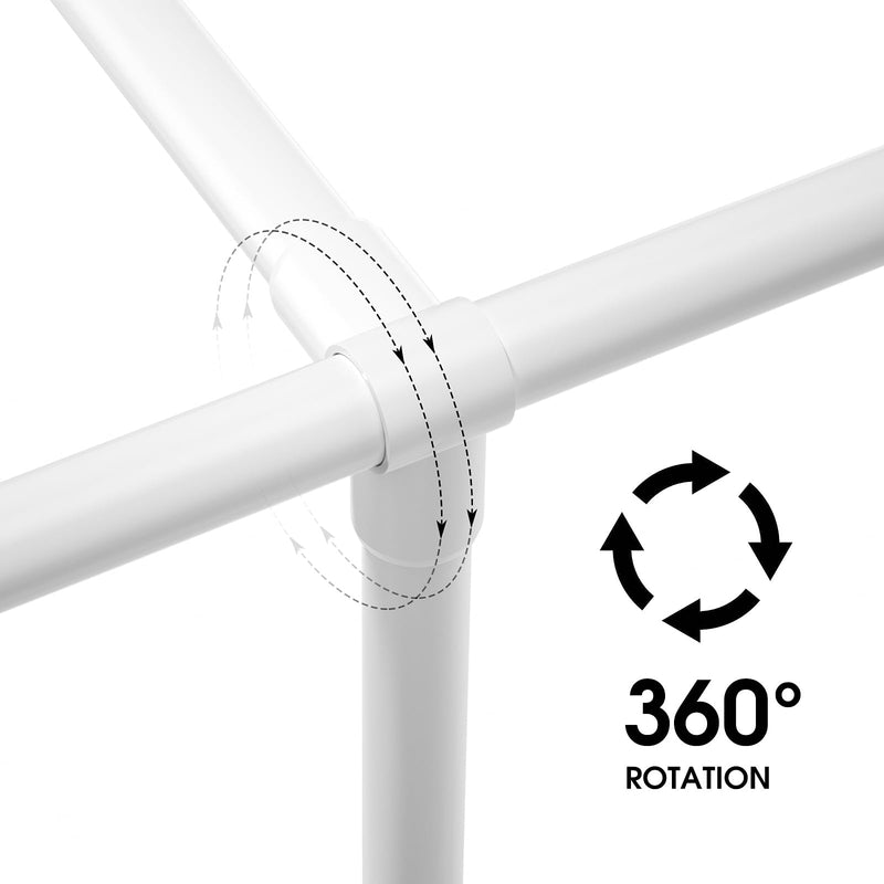 [Australia - AusPower] - EPHECH 3/4" Adjustable PVC Fittings 3 Way, 18PCS Furniture Grade PVC Pipe Connector, 3/4Inch Slip Sling Tee PVC Fitting for DIY PVC Structure and Frame, Build PVC Furniture, Garden Shelf Greenhouse 
