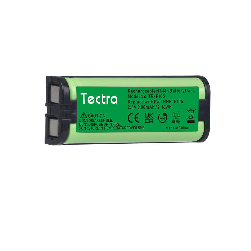 [Australia - AusPower] - Tectra 2-Pack 900mAh HHR-P105 NI-MH Battery Type 31 Cordless Phone Battery Compatible with Panasonic HHR-P105A KX-TG5777 KX-242 KX-2420 KX-2421 KX-2422 KX-TG5779 KX-6702 KX-FG245 2 battery 