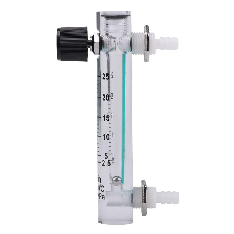 [Australia - AusPower] - Gas Flowmeter, LZQ-5 Flowmeter 2.5-25LPM Flow Meter with Control Valve for Oxygen Air Gas 