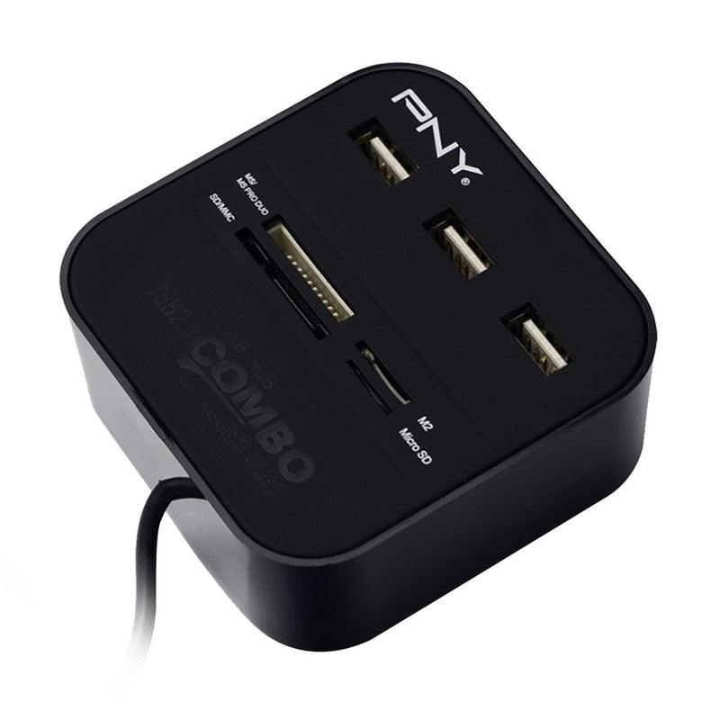 [Australia - AusPower] - PNY Multi-Slot USB & Flash Card Reader (P-UBSDRDR21K-RF) 