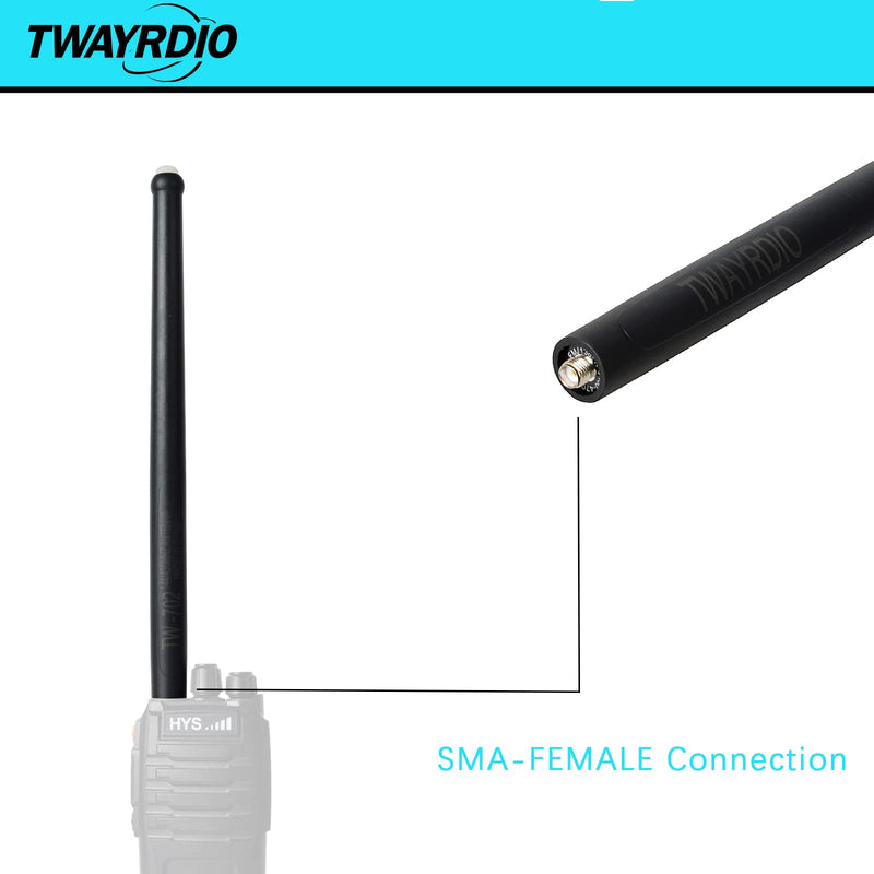 [Australia - AusPower] - TWAYRDIO VHF UHF Dual Band SMA Female Two-Way Radio Antenna Portable Replacement 2Meter 70CM Handheld Radios Antenna 9.2 inches for Baofeng UV5R UV-82 BF-F8HP Yaesu FT-65 FT-65R 