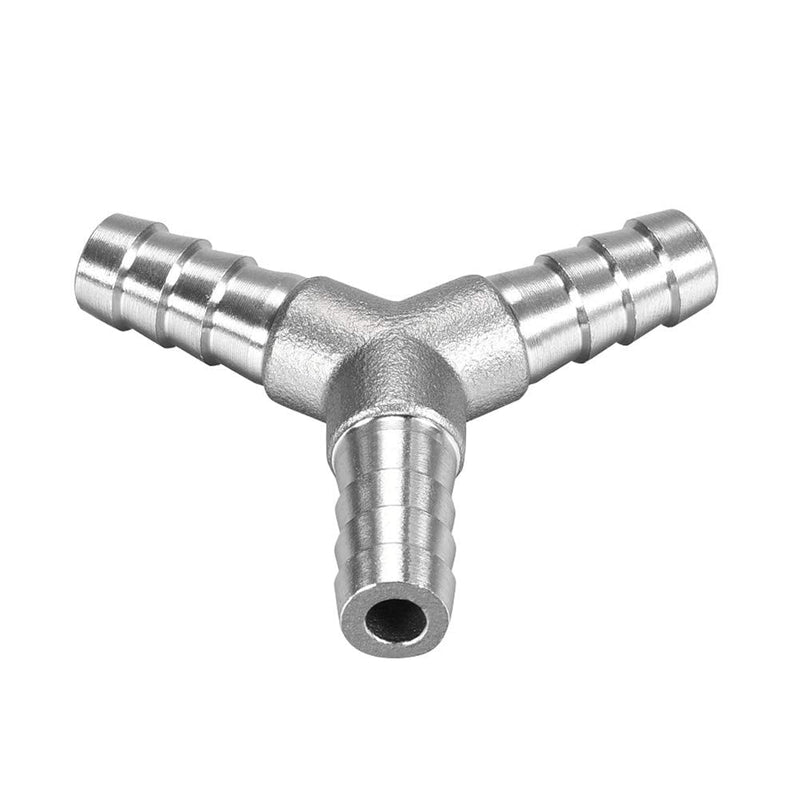 [Australia - AusPower] - Metaland Stainless Steel 3/8" Hose Barb Y Barbed Fitting 3 Way Wye Adapter with 3pcs Hose Clamps 3/8" x 3/8" x 3/8" 