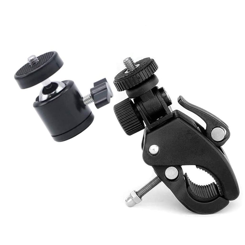 [Australia - AusPower] - Sport Outdoor Bike Bracket Bicycle Mount Holder Mount Clamp with Mini Ball Head Mount 1/4 Screw for DSLR/Camcorder/LCD Monitor/Mini Projector 