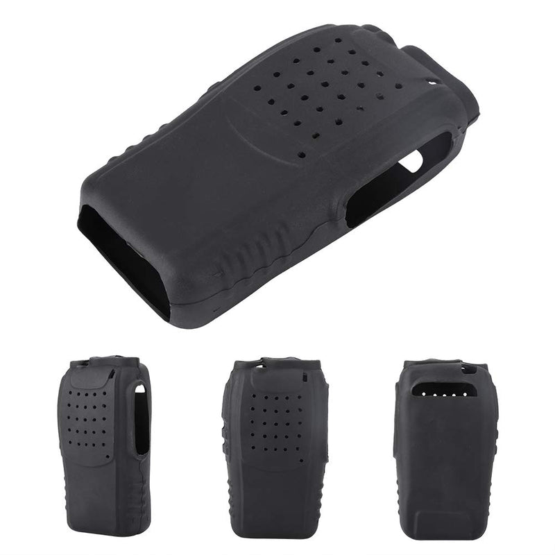 [Australia - AusPower] - Walkie Talkie Protection Cover Silicone Two-Way Radio Rubber Shell for BF-888S/Black 