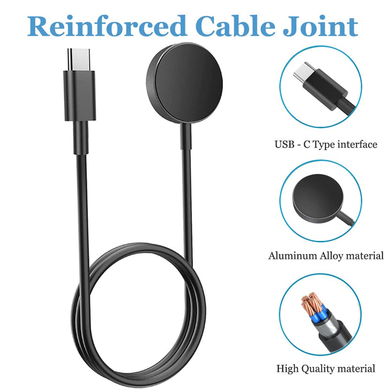 [Australia - AusPower] - Compatible with Galaxy Watch 5 Pro Charger, Aluminum Alloy Case USB Type-C Charging Cable for Samsung Galaxy Watch 5 4 3 Active 2 1 Smartwatch 3.3ft / 100cm 