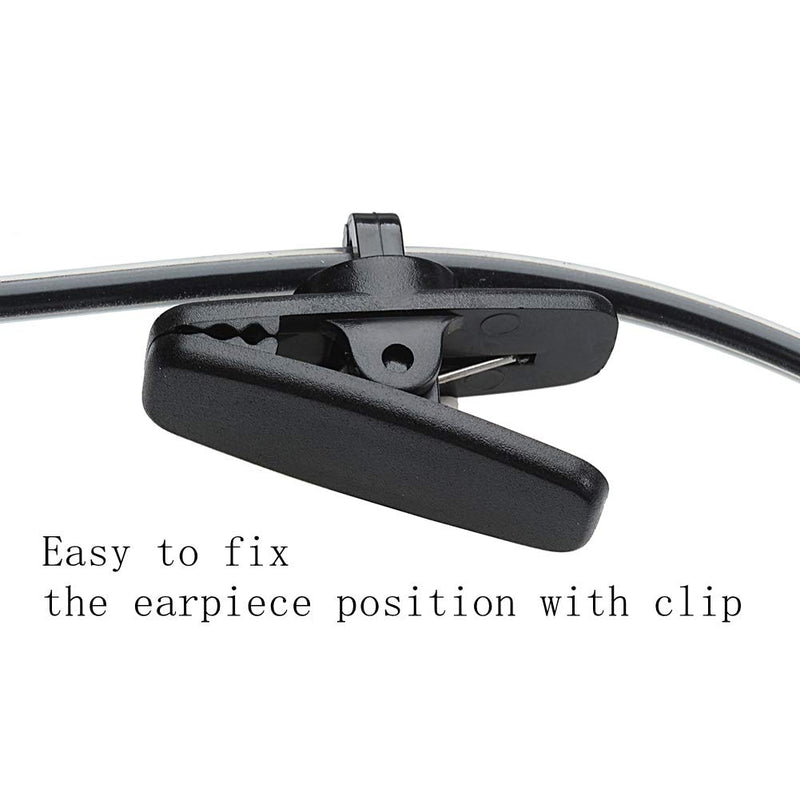 [Australia - AusPower] - Walkie Talkies Earpieces (10 Packs) for Baofeng UV-5R BF-888S Retevis H-777 Kenwood PUXING with 2 Pins Acoustic Tube Headset with Mic 