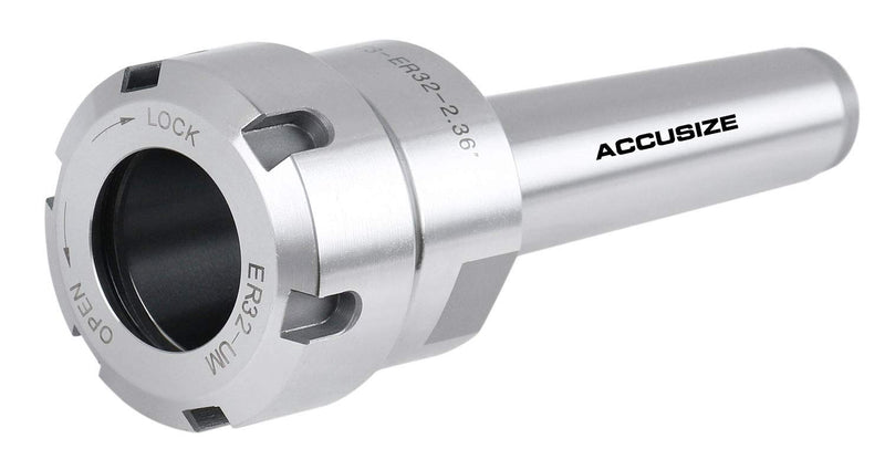 [Australia - AusPower] - Accusize Industrial Tools Morse Taper MT3 Shank Er32 Collet Chuck, Max 8000 Rpm, 1/2"-13 Drawbar End, Max TIR 0.0002'' O.D to I.D. 0223-0236 MT3-ER32 