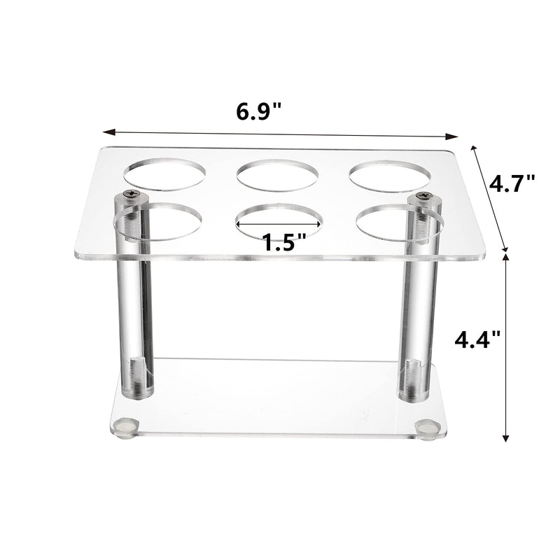[Australia - AusPower] - YOUEON 2 Pack Acrylic Ice Cream Cone Holder with 6 Holes, Acrylic Cone Stand Waffle Cone for Cupcake, Sugar, Popcorn, Restaurant, Party or Buffet 