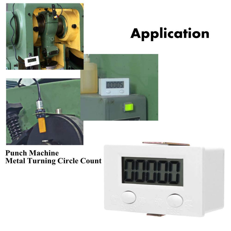 [Australia - AusPower] - Magnetic Induction Counter,Digital Electronic Punch Counter,Metal Sensor, 5-Digits LCD Digital Display 0-99999, Magnetic Induction Proximity Switch 