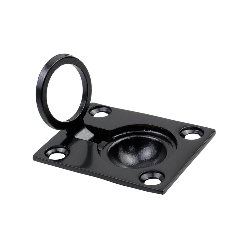 [Australia - AusPower] - Nicerity 2Pcs Flush Ring Pull Stainless Steel Boat Hatch Latch Cabinet Flush Mount Lifting Ring Pull Handle ï¼ˆBlackï¼‰ 