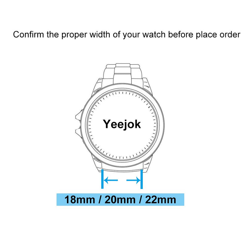[Australia - AusPower] - Yeejok 22mm Watch Bands Compatible for Fossil Men's Gen 5 Carlyle /5E/ Gen 4 Explorist HR/Fossil Women's Gen 5 Julianna, Quick Released Replacement Nylon Sport Watch Strap, Black 