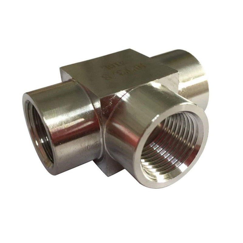 [Australia - AusPower] - Metalwork 316 Stainless Steel Pipe Fitting Forged Tee 3/8" NPT Female x 3/8" NPT Female x 3/8" NPT Female 2000psi Lead Free (1 Pc) 3/8" x 3/8" x 3/8" 1 Pc 