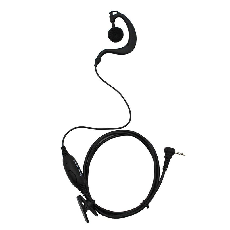 [Australia - AusPower] - GoodQbuy Two Way Radio G Shape Clip-Ear Headset Earpiece with PTT is Compatible with Motorola T460 T600 MH230R MS350R MT350R (Pack of 2) 