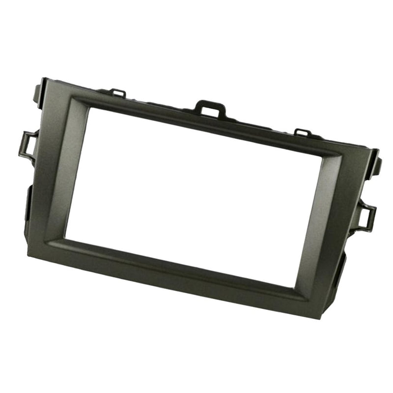 [Australia - AusPower] - YuYue Radio Stereo Panel for 2008-2010 Toyota Corolla 2 Din Car Radio Frame Fascia Panel DVD Stereo CD Panel Dash Mount Refit Installation Trim Kit Frame (Dark Gray) Dark gray 