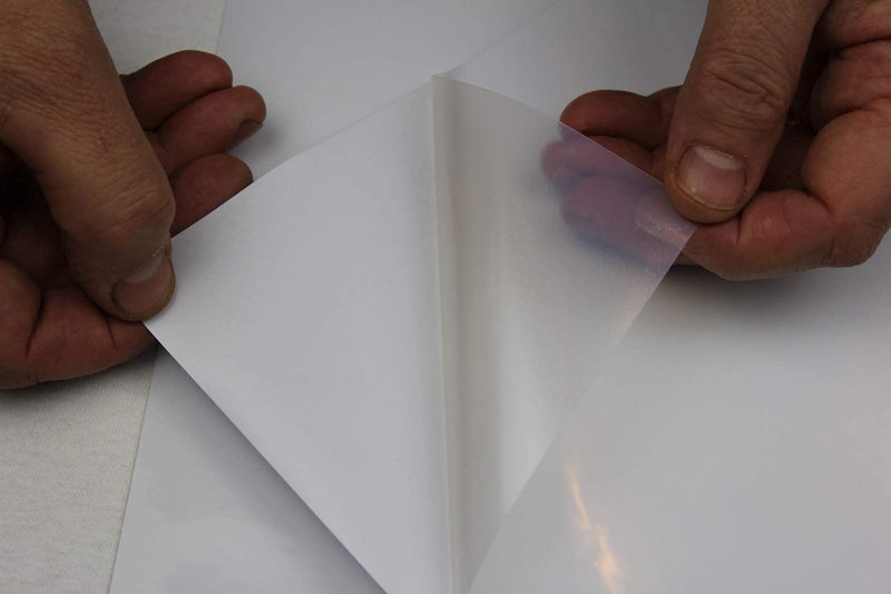 [Australia - AusPower] - PPD 14 Sheets Inkjet Clear Frosty Semi-Transparent Adhesive Vinyl Sticker Paper 8.5x11 Waterproof Photo Quality Instant Dry Scratch and Tear Resistant (PPD-39F-14) Pack of 14 