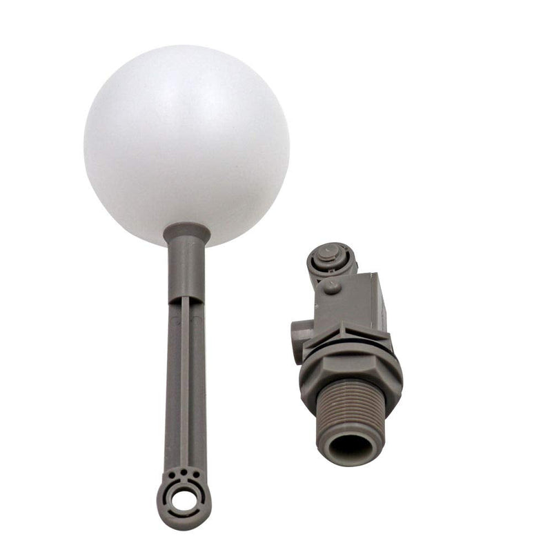 [Australia - AusPower] - MACGOAL Water Float Valve with Adjustable Arm, Grey Float Ball Valve 3/4 Float Valve for Water Tank Livestock Waterer 