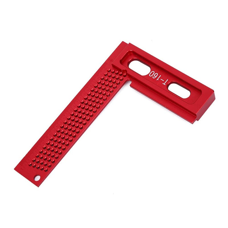 [Australia - AusPower] - Hole Ruler Marking Ruler Carpenter Tool Wear‑Resistant Rust‑Proof Aluminum Alloy Woodworking Accessory 90 Degree Ruler 