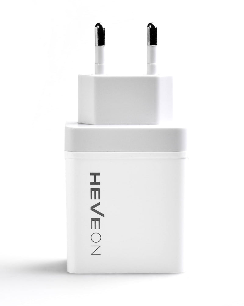 [Australia - AusPower] - USB Wall Charger, HEVEON Upgraded 30W 3 Ports with Quick Charge 3.0 Fast Wall Plug Charger, Mini Foldable Plug Adapter for iPhone/iPad/Air Pods Pro, Samsung Note10+/S10,Wireless Charger 