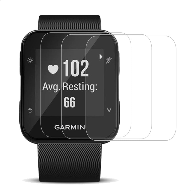 [Australia - AusPower] - (3+1) For Garmin Forerunner 35 Smartwatch (3pack) Tempered Glass Screen Protectors + (1pcs) Protective TPU Case Cover 