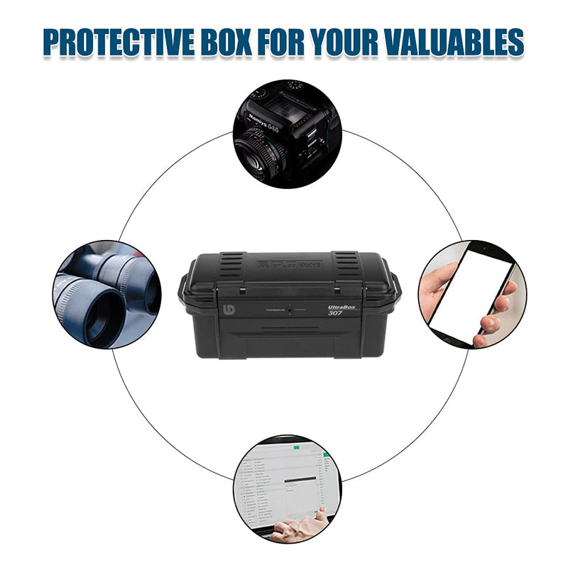 [Australia - AusPower] - Eboxer 3 Sizes Protective Waterproof Case, Outdoor Shockproof Storage Case, with Sponge, for Loading Smartphone Hard Drive, and Other Small Electronic Devices C 7.9x3.9x3.2in 