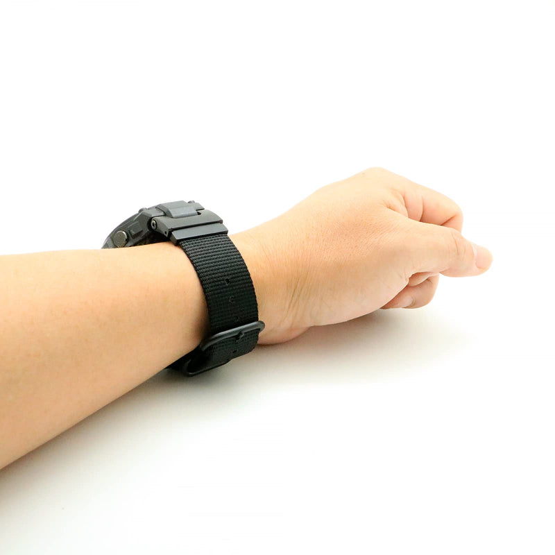 [Australia - AusPower] - Demupai Replacement Wrist Band Nylon Strap Compatible with for Huami Amazfit T-Rex A1918 Smartwatch (Black) Black 